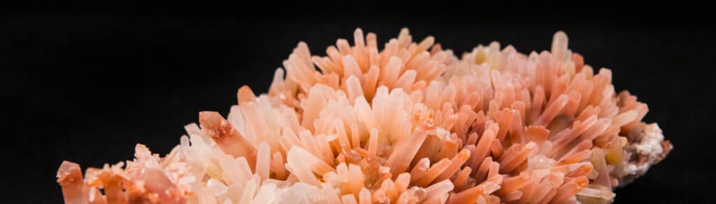 a close-up from orange crystal